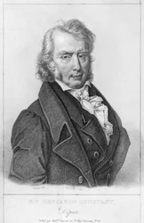 Henri Benjamin Constant de Rebecque (1767-1830) en tant que député, gravé par Louis François Couché (1782-1849)